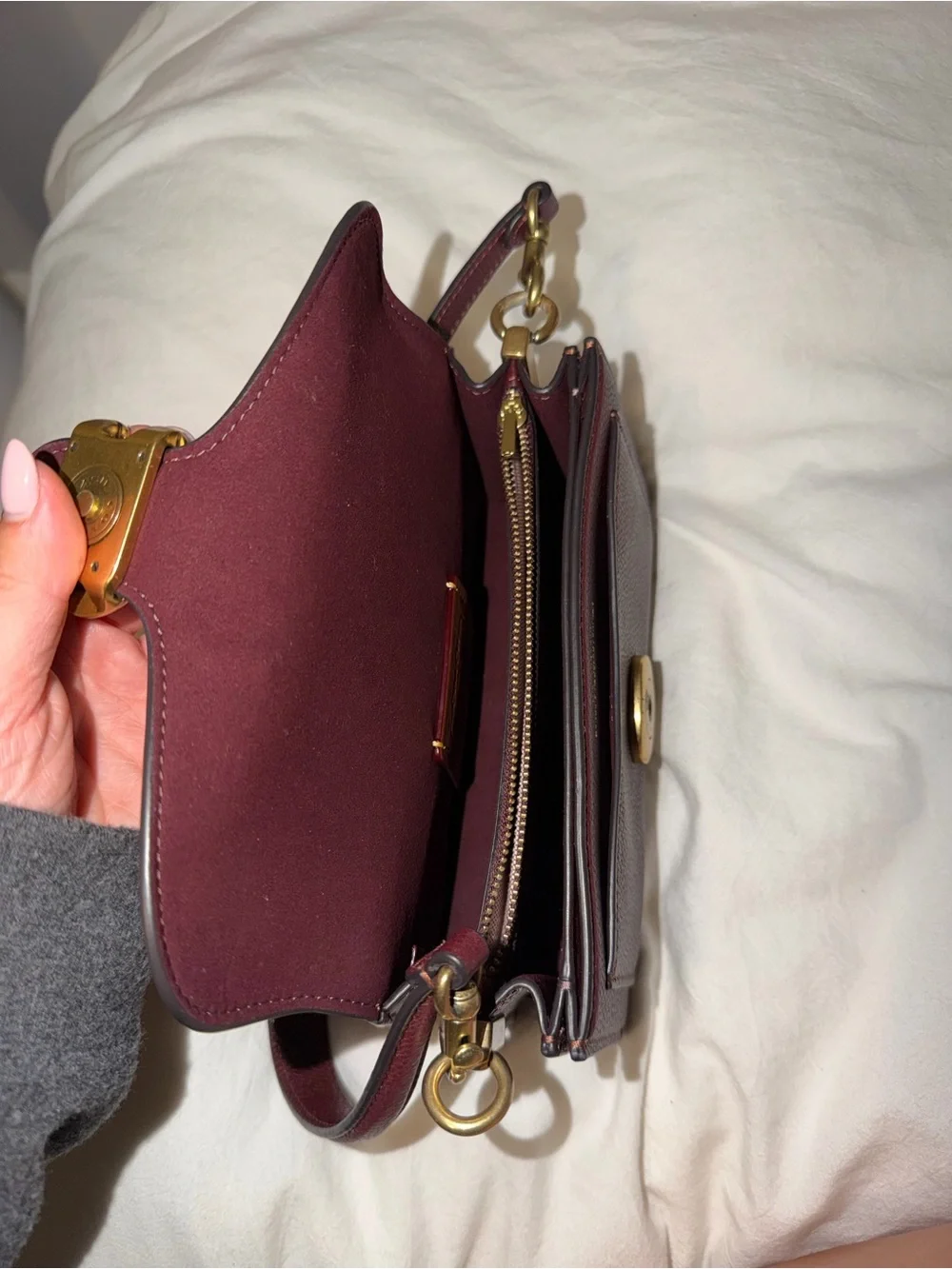 Coach Tabby Shoulder Bag Merlot